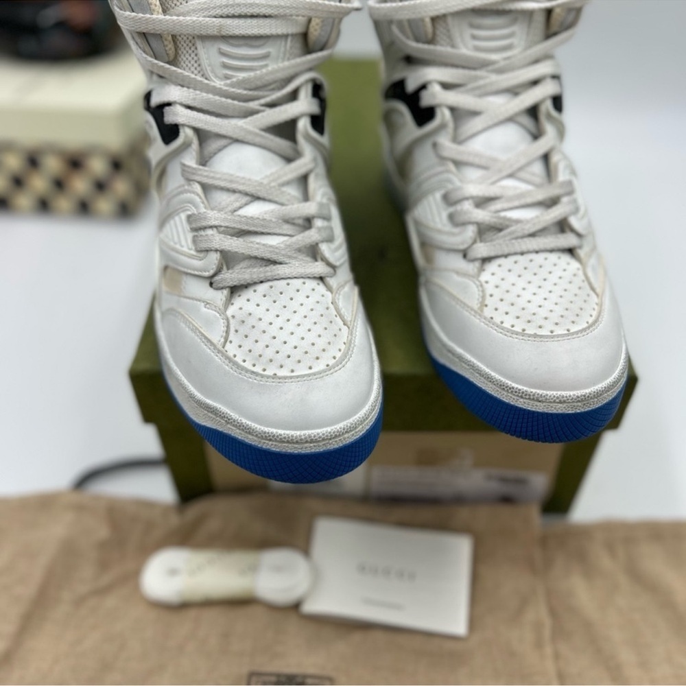 Women’s Gucci interlocking G leather, distressed sneakers size 37 made in Italy - Picture 4 of 10